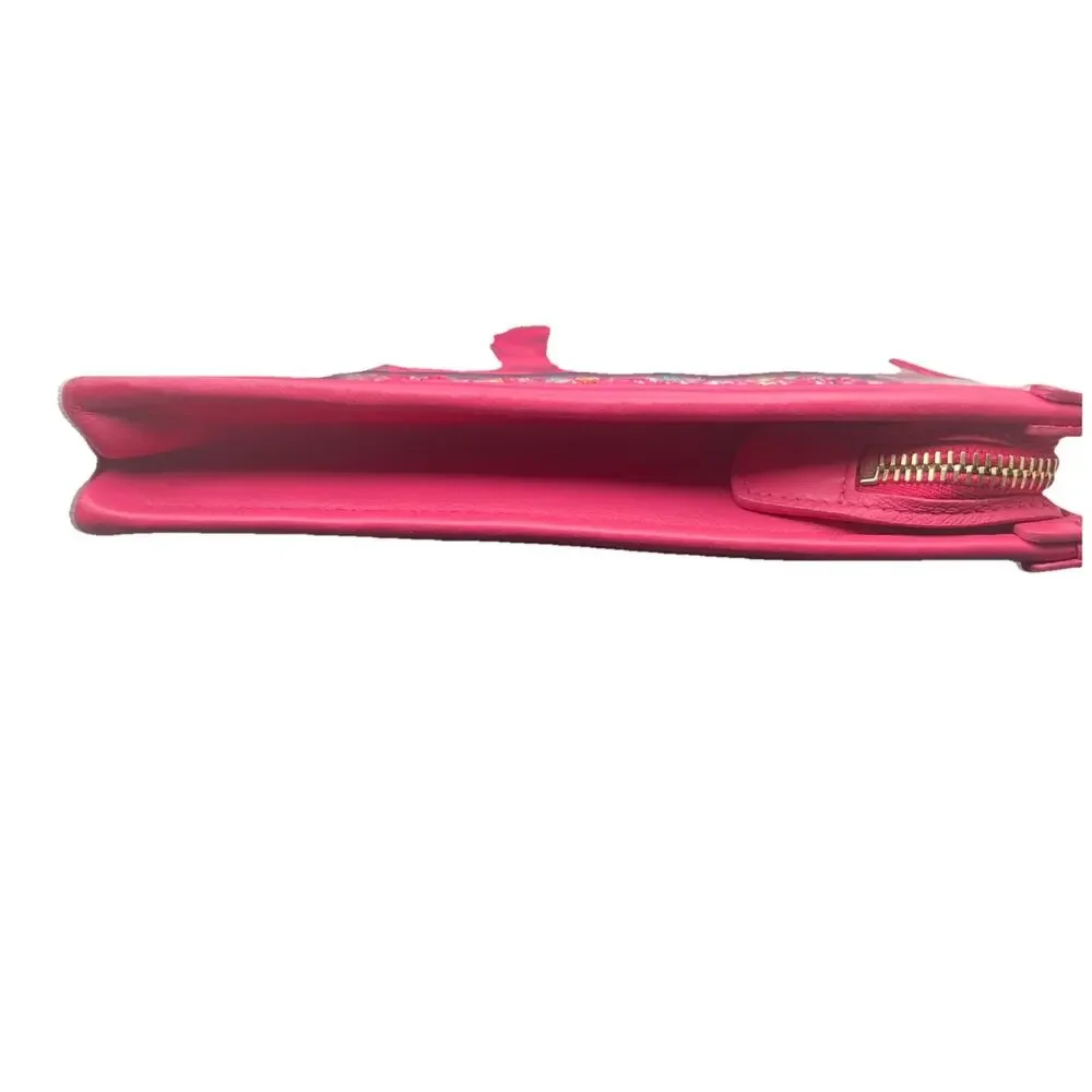 CHANEL Pink Tweed Large Logo Zip Pouch Clutch - Picture 9 of 14